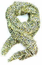 Load image into Gallery viewer, Leopard Print Yellow Scarf