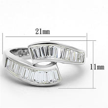 Cargar imagen en el visor de la galería, LOS705 - Silver 925 Sterling Silver Ring with AAA Grade CZ  in Clear