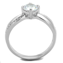 Cargar imagen en el visor de la galería, TS264 - Rhodium 925 Sterling Silver Ring with AAA Grade CZ  in Clear