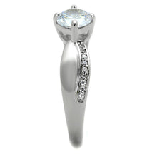 Cargar imagen en el visor de la galería, TS264 - Rhodium 925 Sterling Silver Ring with AAA Grade CZ  in Clear