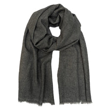 Cargar imagen en el visor de la galería, Charcoal Handloom  Cashmere Scarf