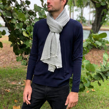 Load image into Gallery viewer, Gray Handloom Cashmere Scarf