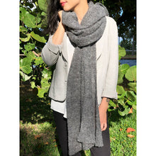 Load image into Gallery viewer, Charcoal Ultra Plush Alpaca Scarf