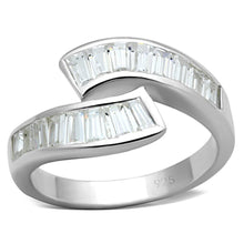 Cargar imagen en el visor de la galería, LOS705 - Silver 925 Sterling Silver Ring with AAA Grade CZ  in Clear