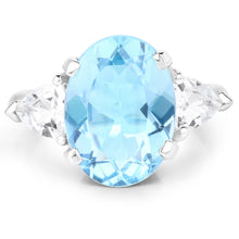 Load image into Gallery viewer, 9.20 Carat Genuine Blue Topaz and White Topaz .925 Sterling Silver