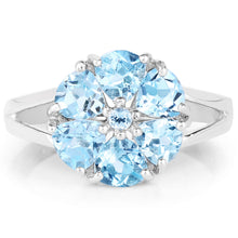 Load image into Gallery viewer, 2.96 Carat Genuine Blue Topaz .925 Sterling Silver Ring