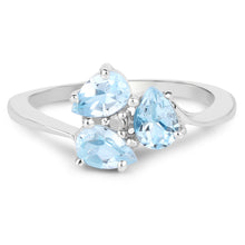 Load image into Gallery viewer, 1.46 Carat Genuine Blue Topaz and White Diamond .925 Sterling Silver